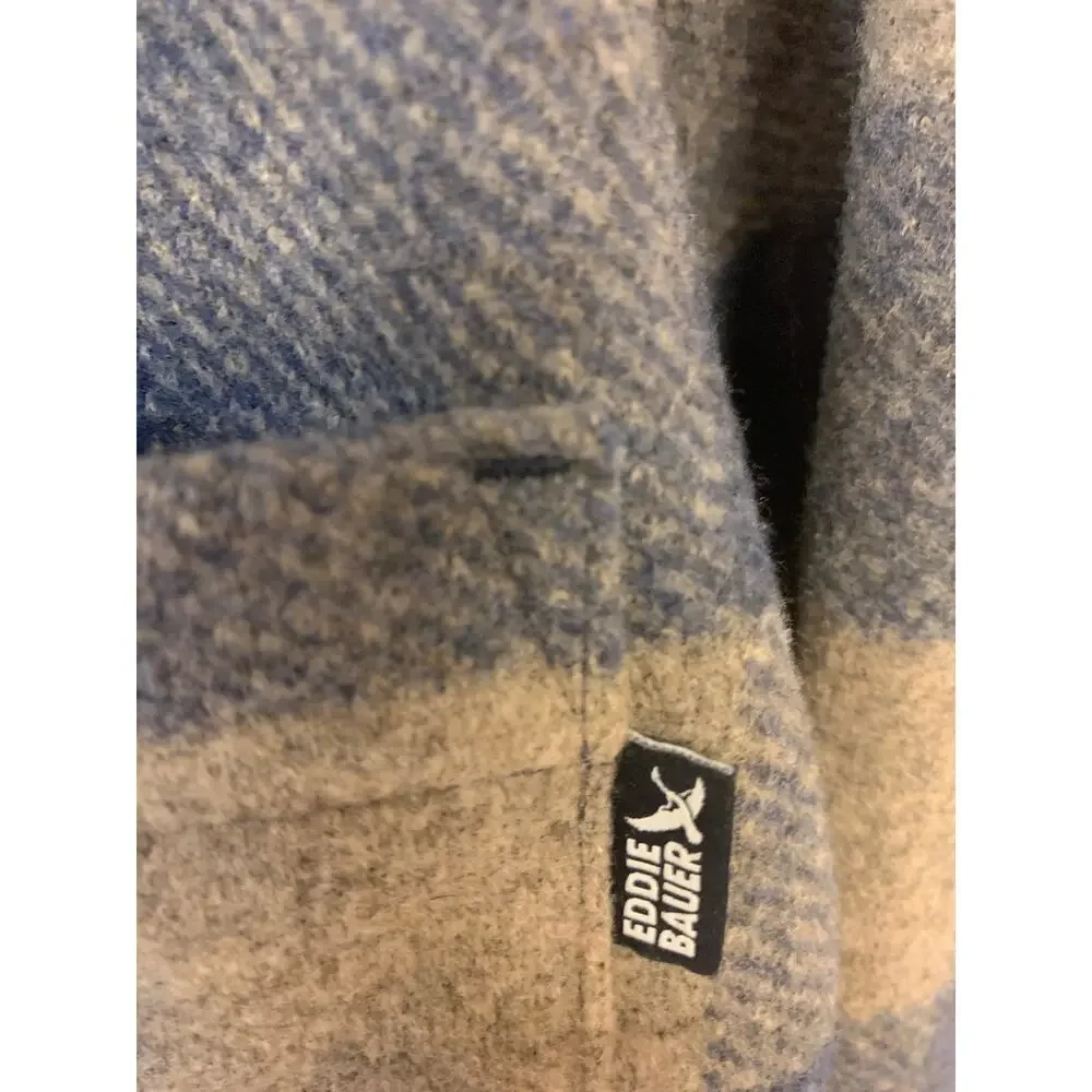 Eddie Bauer Shacket Overshirt Classic Buffalo Plaid Heavy Flannel NWT Mens SZ L